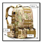 Mochila Táctica Militar 65 Litros Color multicam - Imagen 3