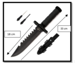 CUCHILLO TÁCTICO MILITAR DE SUPERVIVENCIA CON PEDERNAL - Imagen 5