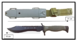 CUCHILLO PUÑAL OSO NEGRO CAMPING CAZA PESCA - Imagen 3